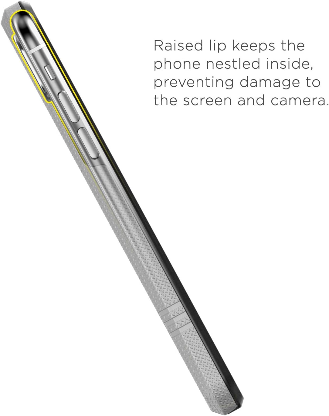 Jaagd iPhone X Case, Slim Shock-Absorbing Modern Slim Non-Slip Grip Cell Phone Cases for Apple iPhone X (Cool Grey)
