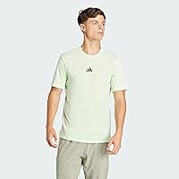 Adidas Uomo Workout Logo Tee, Semi Green Spark/Black