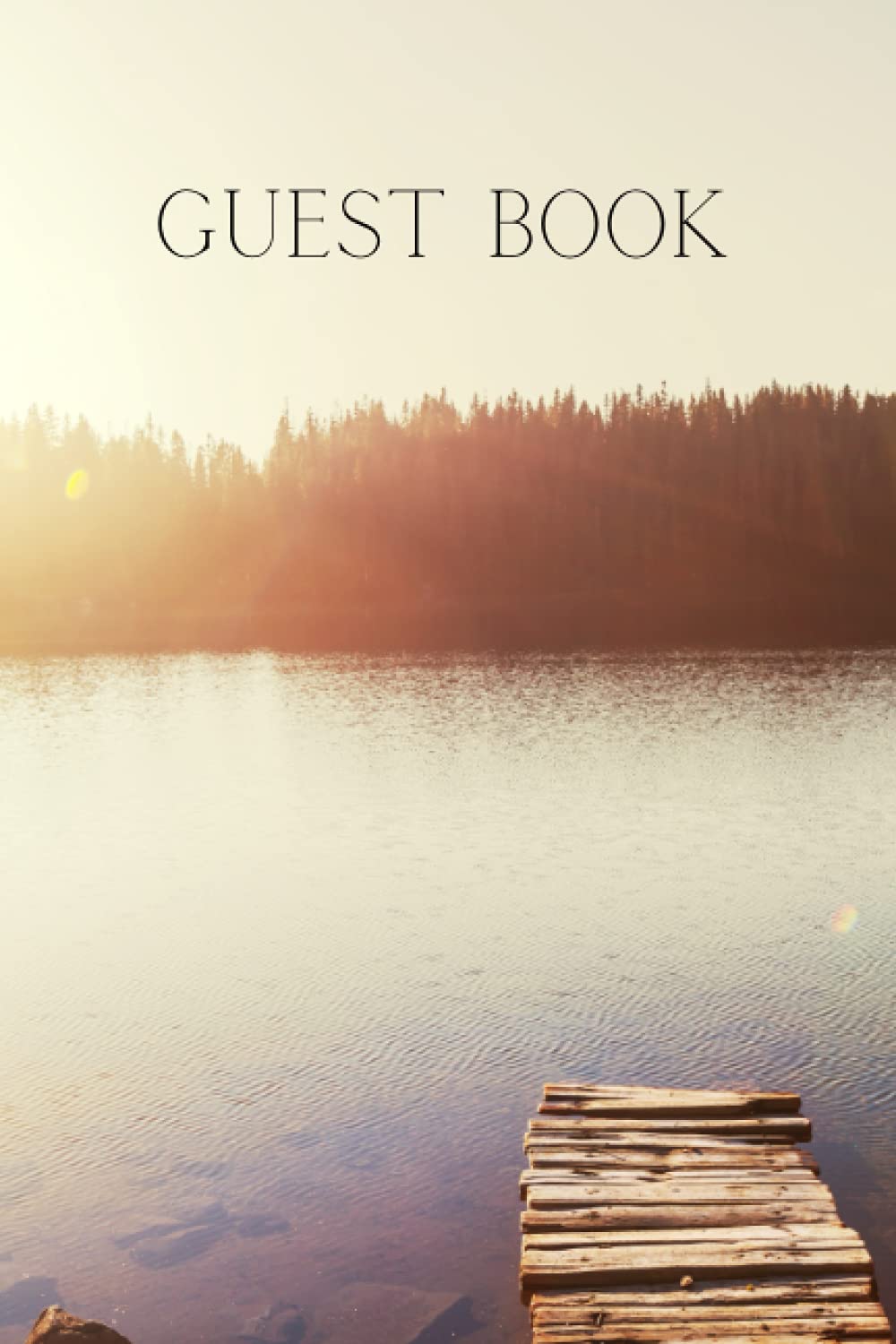 Lakes Guest Book to sign: Guest Book , Visitors Book, ideal item for a Vacation Rental, Holiday Home, Cottage, Bed and Breakfast, Airbnb, VRBO, Guest House, Motel and Hotel Log Book with Lake theme