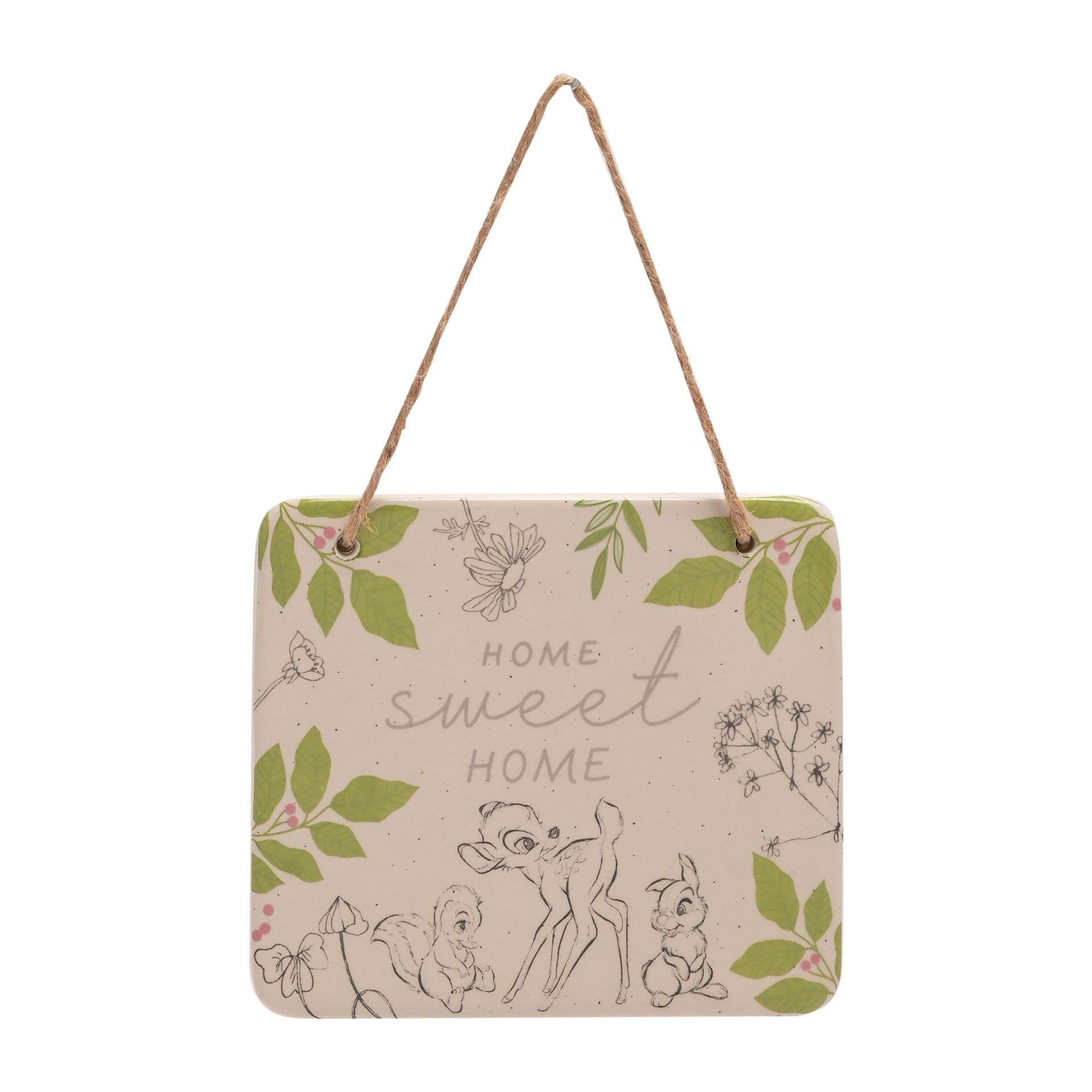Widdop And Co Multicolor Disney Forest Friends Bambi Plaque 'Home Sweet Home'