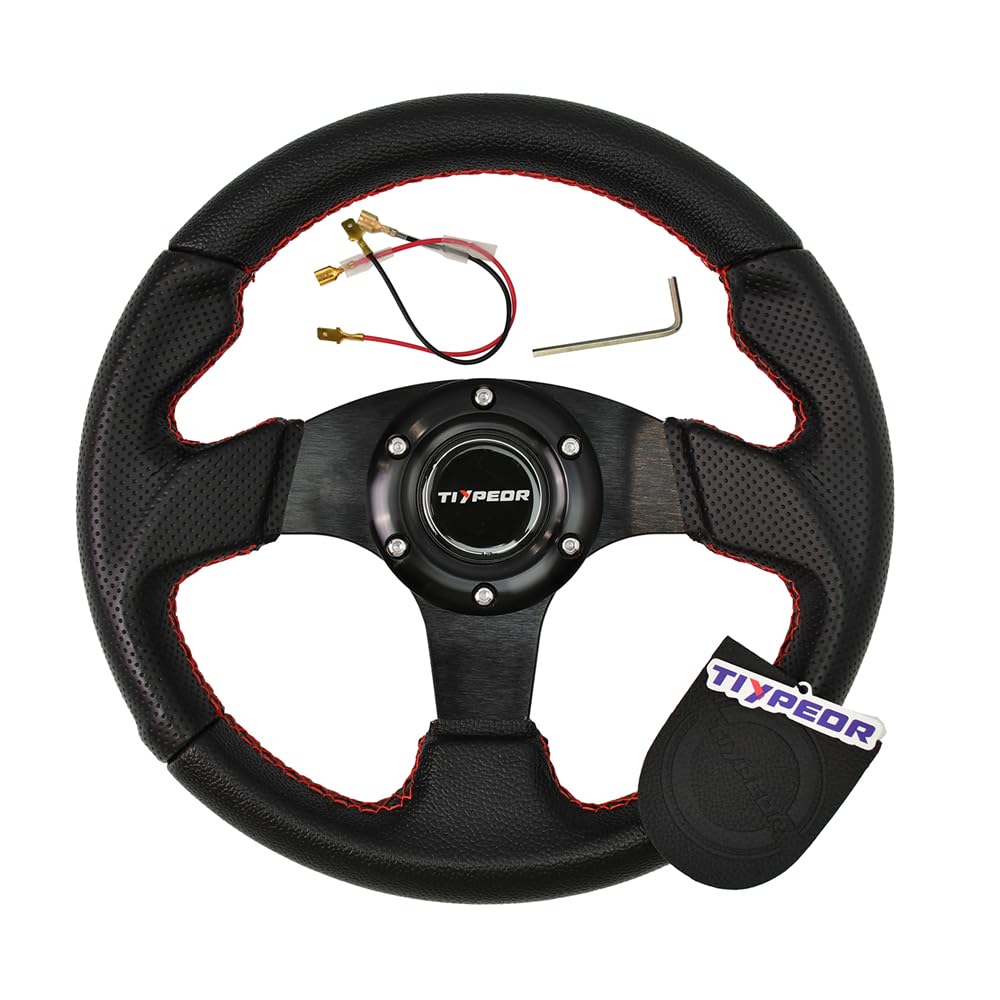 Amazon | Tiypeor スエーシングステアリング 280mm・カーボン調・軽量
