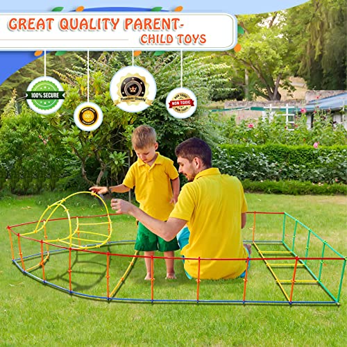 Creative Straw Toys 450Pcs Stem Building Toys Aged For 3 4 5 6 7+ Preschool Kids Constructor Toy Thin Tube Toy Diy Educational Toy Interlocking Plastic Engineering Toys Kit For Boys And Girls Gift #TOP5
