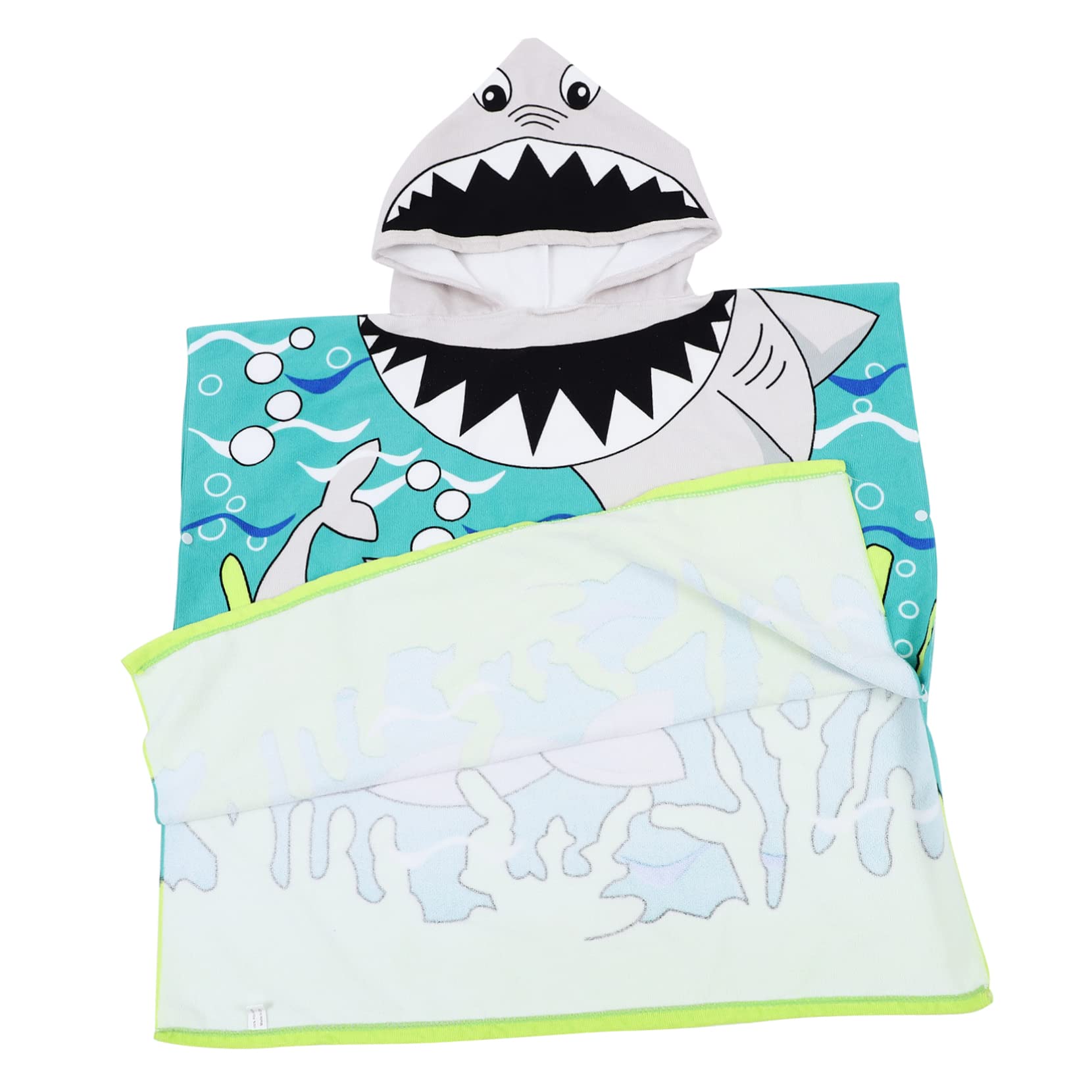 Serviette De Bain À Capuche 3 Pièces pour Garçons Et Filles Poncho Peignoir Absorbant pour La Plage Et La Piscine
