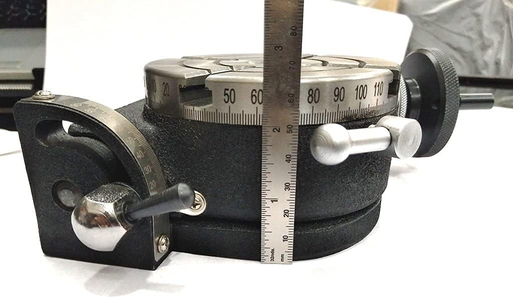 Precision 4" Inch/ 100 mm Tilting Rotary Table with MT2 Bore-Milling, Lathe,Engineering Tools - 3 SLOTS