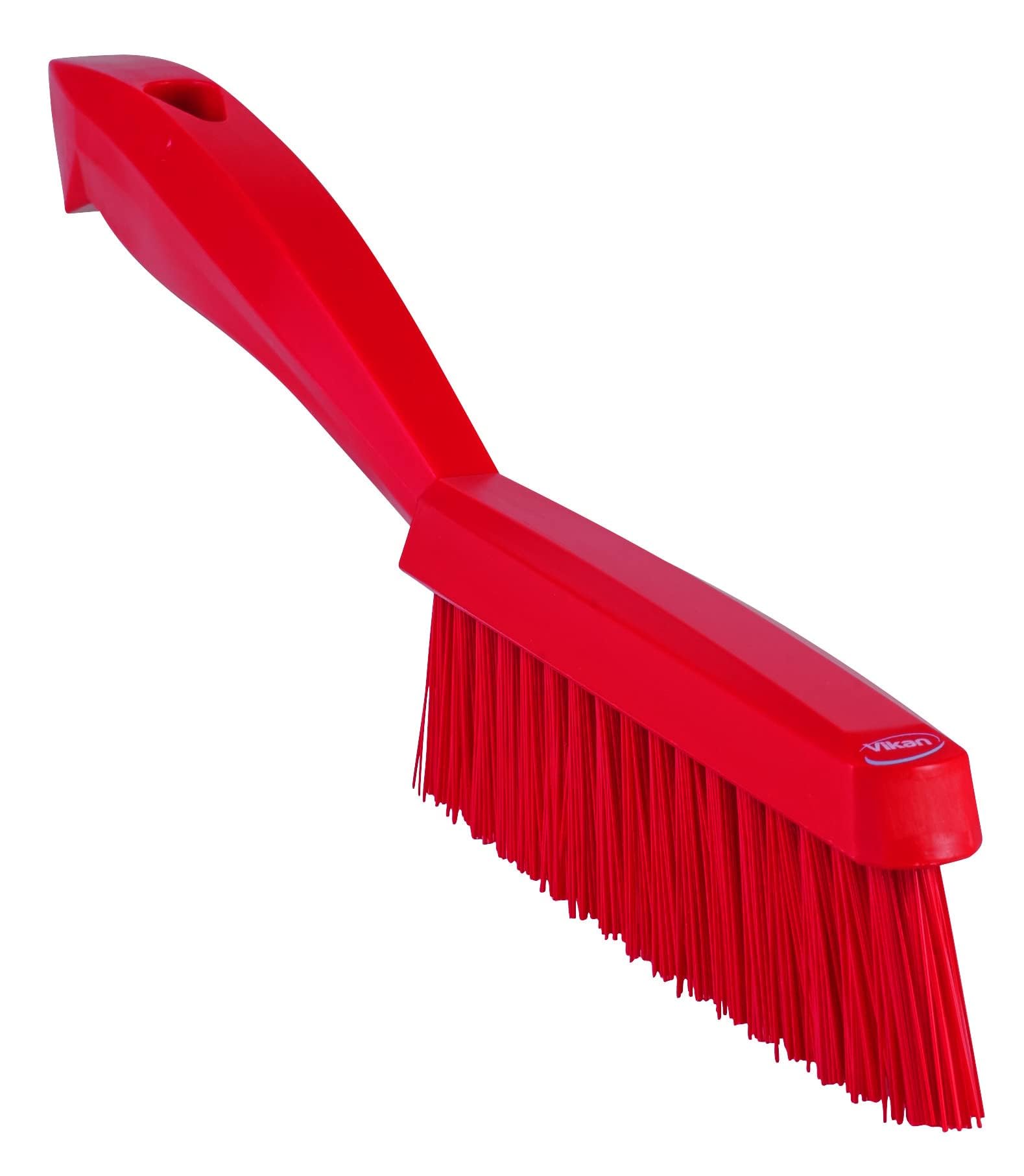 41954 Brush,Narrow Hand,Stiff,11" x .75",PP/PBT,Red