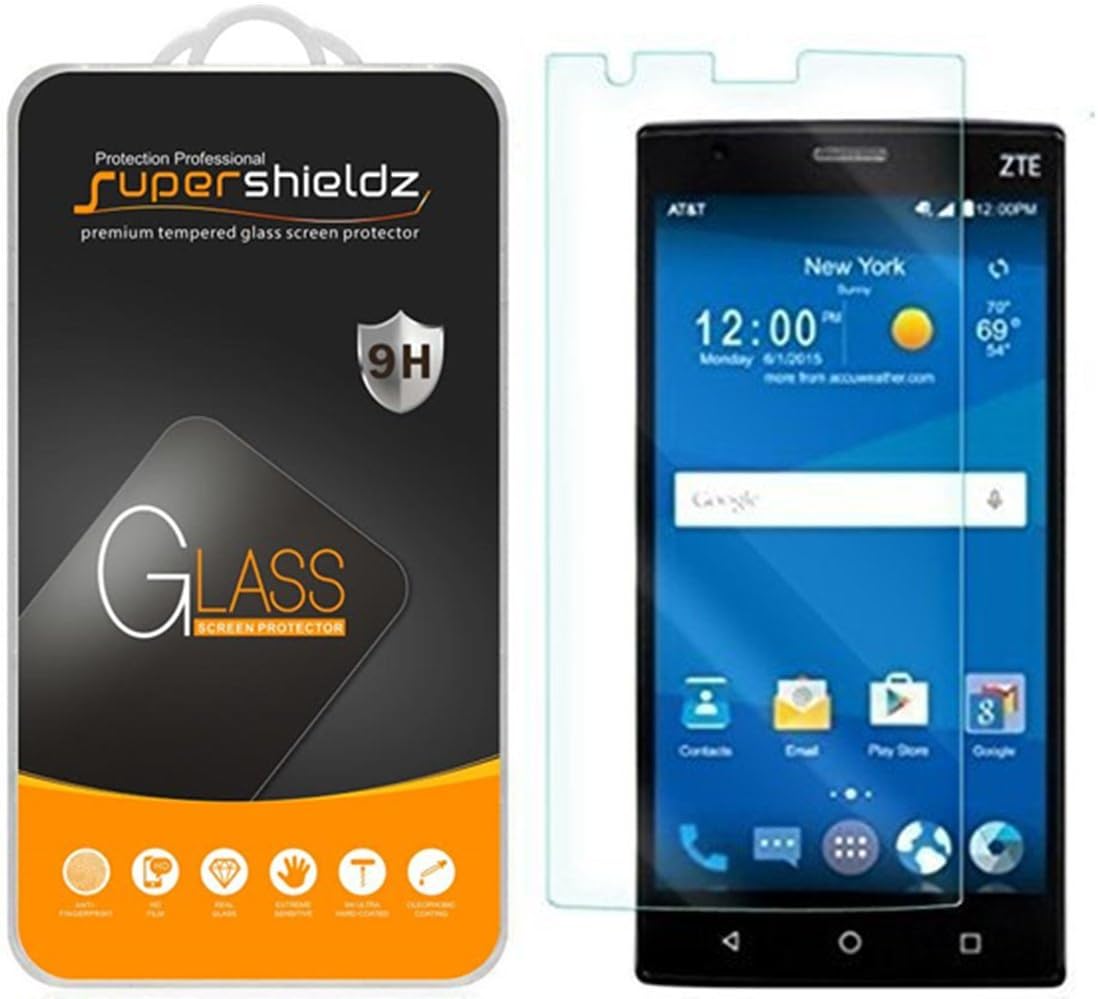 Supershieldz (2 Pack) Designed for ZTE Zmax 2 Tempered Glass Screen Protector, Anti Scratch, Bubble Free