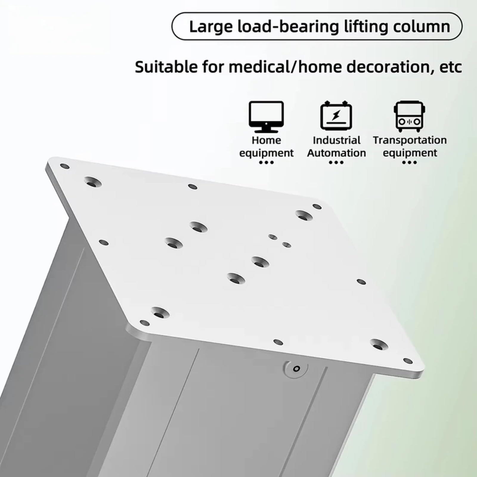Mechanismus Säulen Zubehör Synchronisierung Arbeit Metall Hefttisch Tatami-Tüter(Black; 370-670mm)