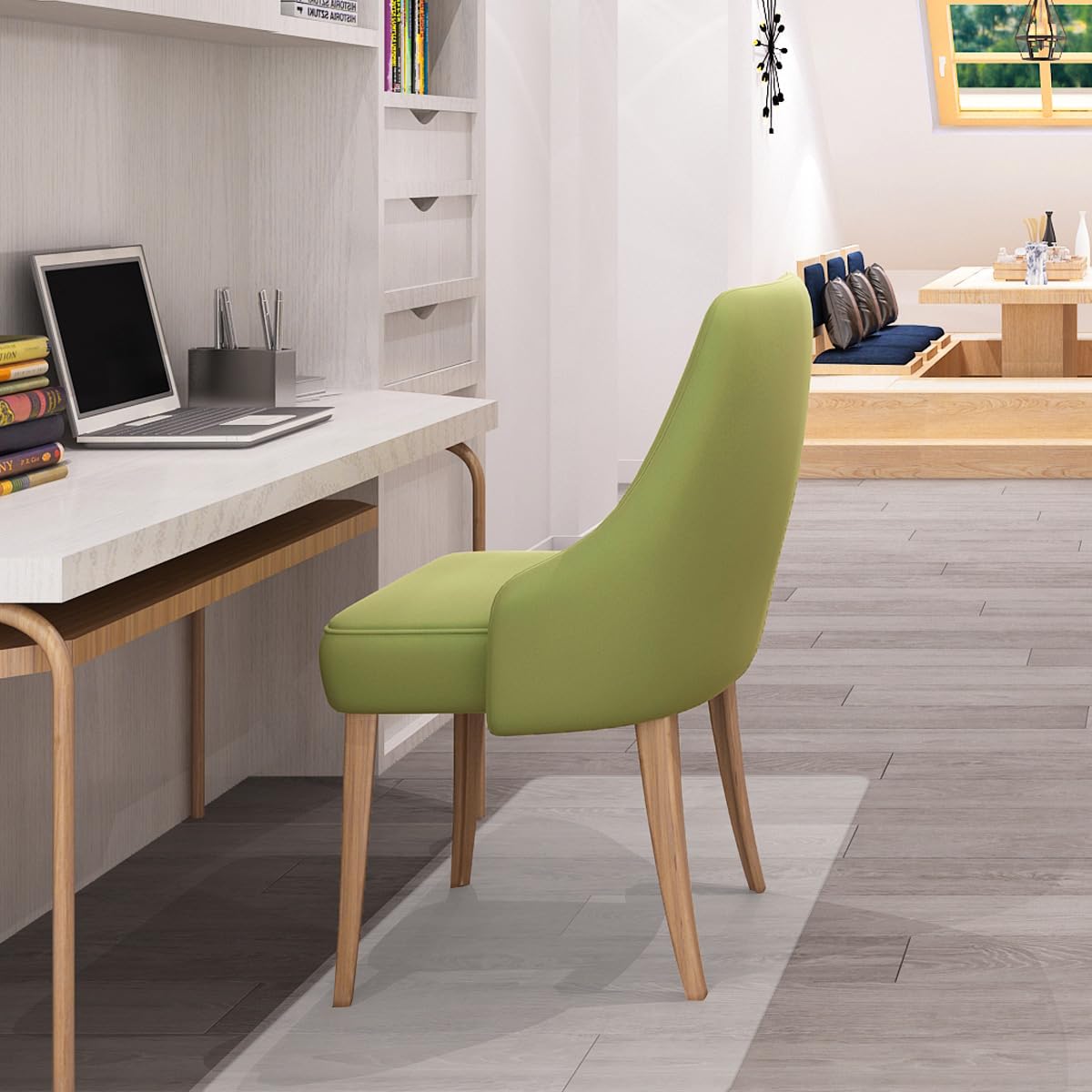LIFEZEAL 120x150cm Tappeto Protettivo per Sedia con Ruote, Tappetino, Antiscivolo, Antigraffio, Pulizia Facile, Salva, Protegge Parquet, Protezione di Piastrelle, Pavimenti Duri, PVC, Trasparante