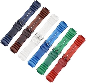 Waterproof Natural Resin Replacement Watch Band for Casio AQ- S800W, SGW-300H, MRW-200H, AE-1200, W-800H, W-735H Semi-Transparent Coffee