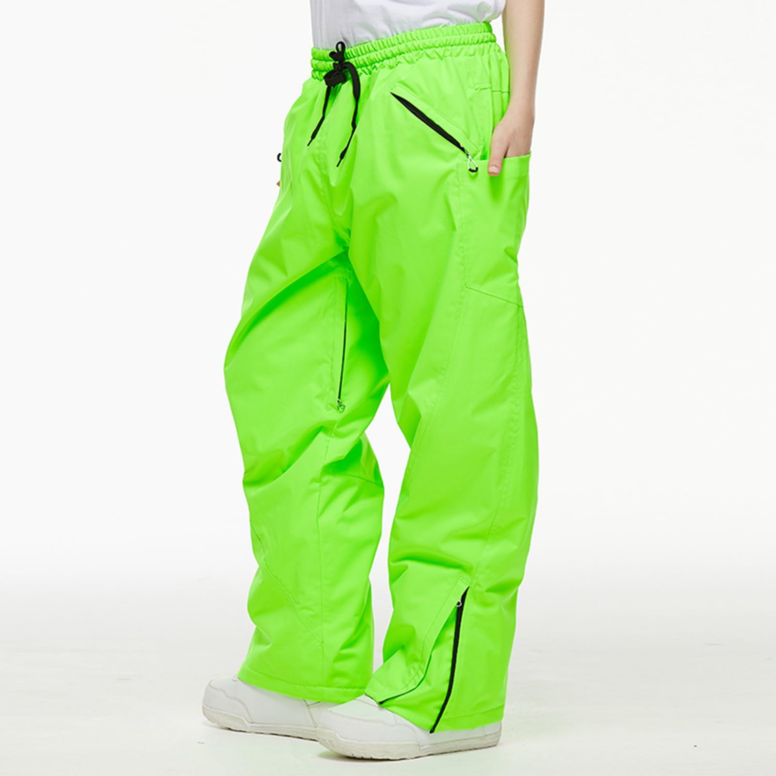Generico Pantaloni Neve Uomo Impermeabili Pantalone Neve Caldo Baggy Snowboard Pants Tecnici Pantaloni Sci Invernali Salopette Trekking