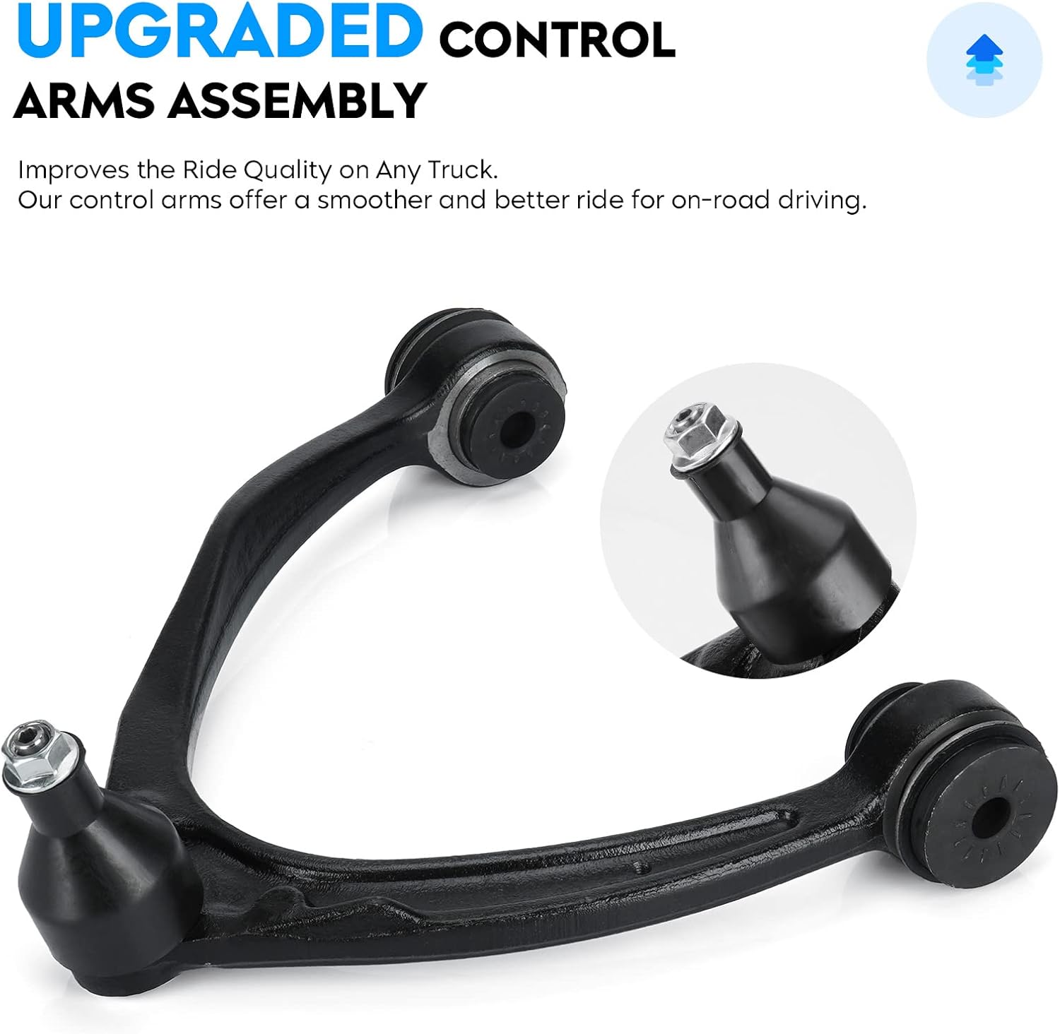 10PCS Front Upper Control Arms for Escalade Chevy Silverado Avalanche Suburban 1500 Tahoe GMC Sierra 1500 Yukon 2007-2014 | w/Ball Joints Suspension Kit Replaces K80669 K700432