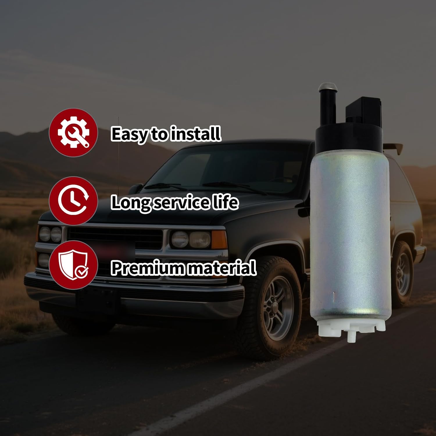 Fuel Pump Compatible with GMC Syclone 1991 320 LPH In-Tank | W/Universal Set Up Kit (9-301-1000)