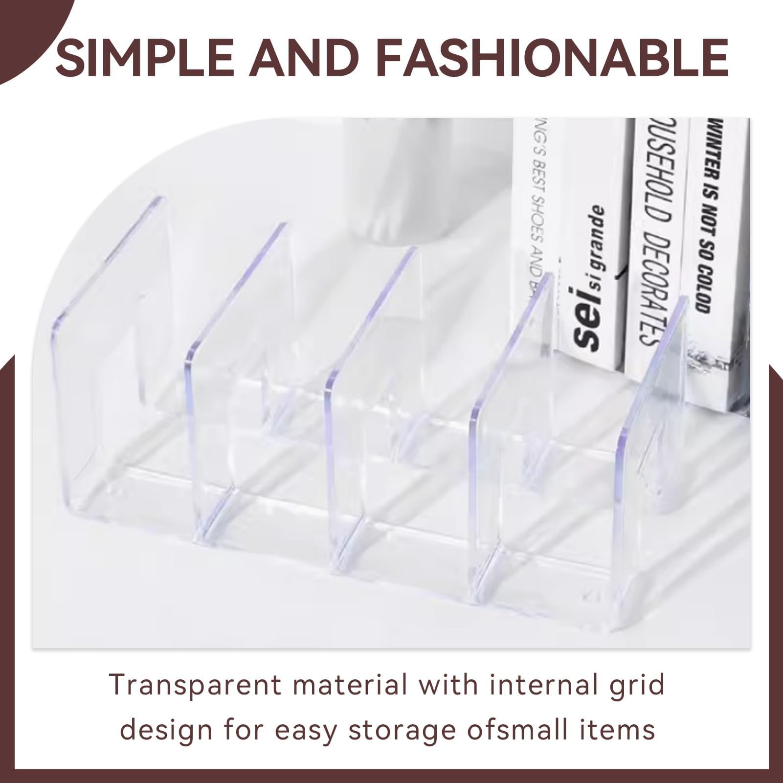 Organizador De Bolsos Con 4 Compartimentos, Soporte De Acrílico Transparente Para Bolsos, Organizador De Bolsos, Organizador De Bolsas, Soporte Para Bolsos De Mano Bolsos Tote Libros 14 X 9 Pulgadas