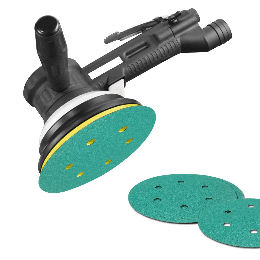 25 piezas 150 mm 6 '' Película Papel de lija Disco Herramientas abrasivas Anti obstrucción Wet & amp; Dry Hook & amp; Papel de lijar en bucle Grano de respaldo 60~400, como se muestra, Grano 180