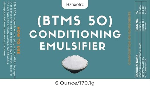 Miniatura 8 de Emulsionante acondicionador BTMS 50 de 6 oz para hacer acondicionador sin enjuague, gránulos emulsionantes acondicionadores BTMS 50 premium