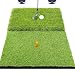 SAPLIZE 23" x 16" Foldable Golf Hitting Mat, 2-in-1 Golf Turf Grass Mat, Rough and Fairway for Hitting, Chipping and Putting Golf Practice and Training Mat for Indoor/Outdoor