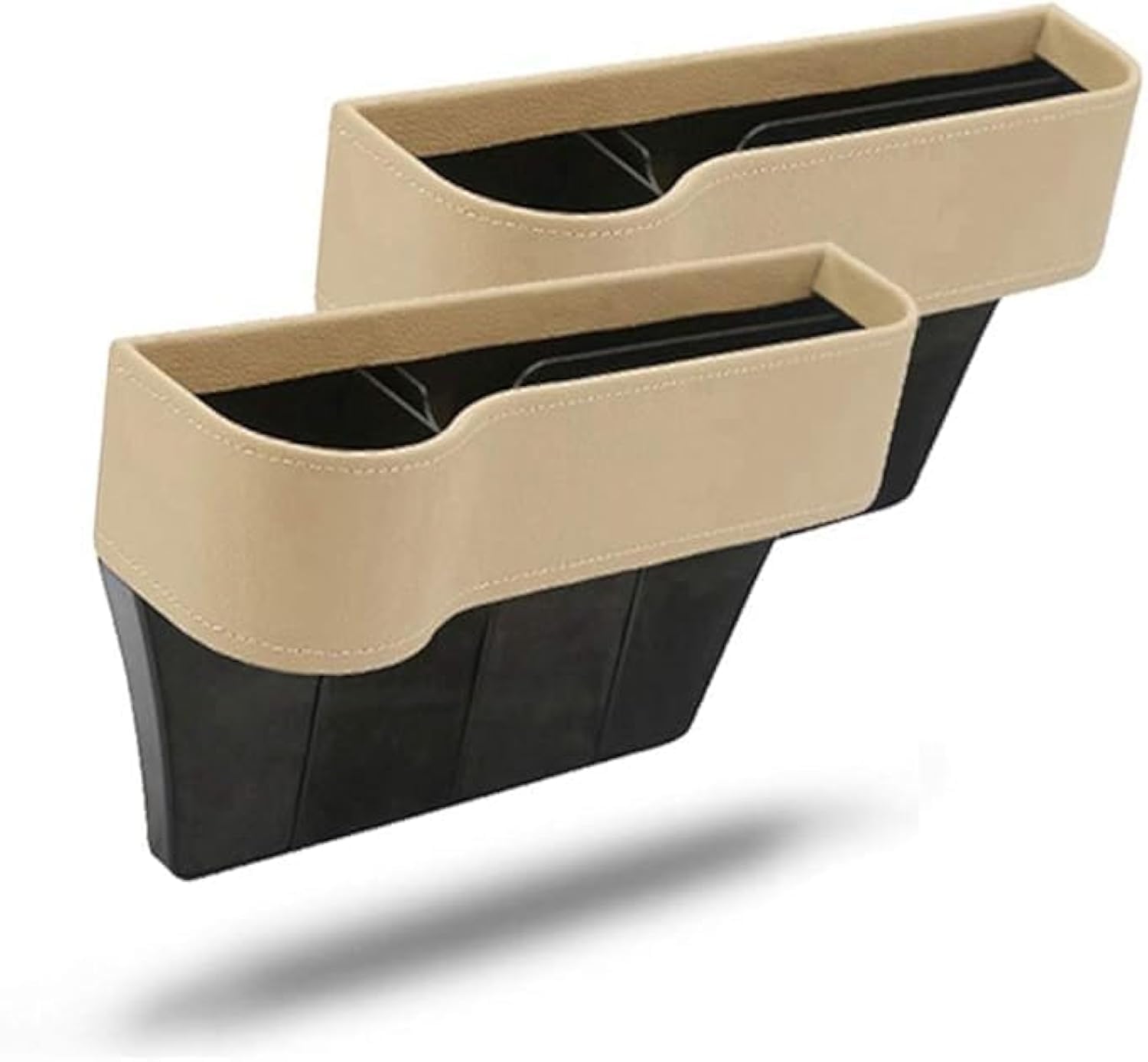 Multifunctional Car Seat Organizer with Cup Holder, Car Side Seat Gap Filler (2 pack), Auto Console Side Storage Box Organizer for Car Front Seat for Cellphones, Wallets, Keys, Coin, Cards, Sunglass