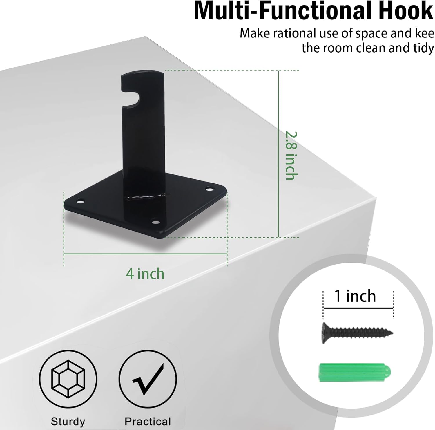 Gridwall Mount Brackets with Screws Grid Wall Accessory for Grid Panels Warehouse Office Cloakroom Retail Display Wall