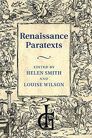 Renaissance Paratexts book cover
