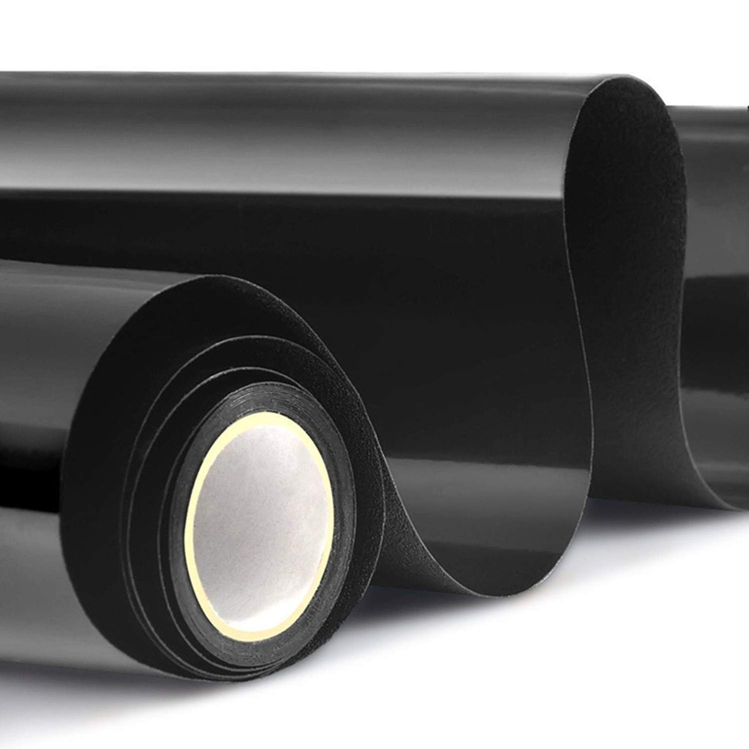 Soqool Privacy Window Film Light Blocking Window Film for Room Darkening , Bathroom Privacy Sidelight Window Film for Home (Black, 35.4 X 78.7 Inch)