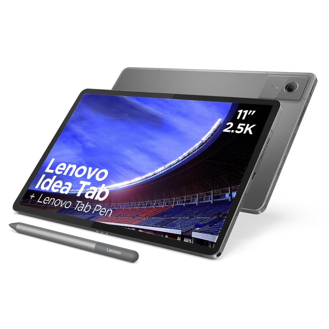 Lenovo Idea Tab – Tablet 11″ 2.5K (MediaTek Dimensity 6300, 8 GB RAM, 128 GB UFS, 90 Hz, 4 Altavoces, Wi-Fi 5, Bluetooth 5.2, Android 15) Color Gris – Incluye Tab Pen
