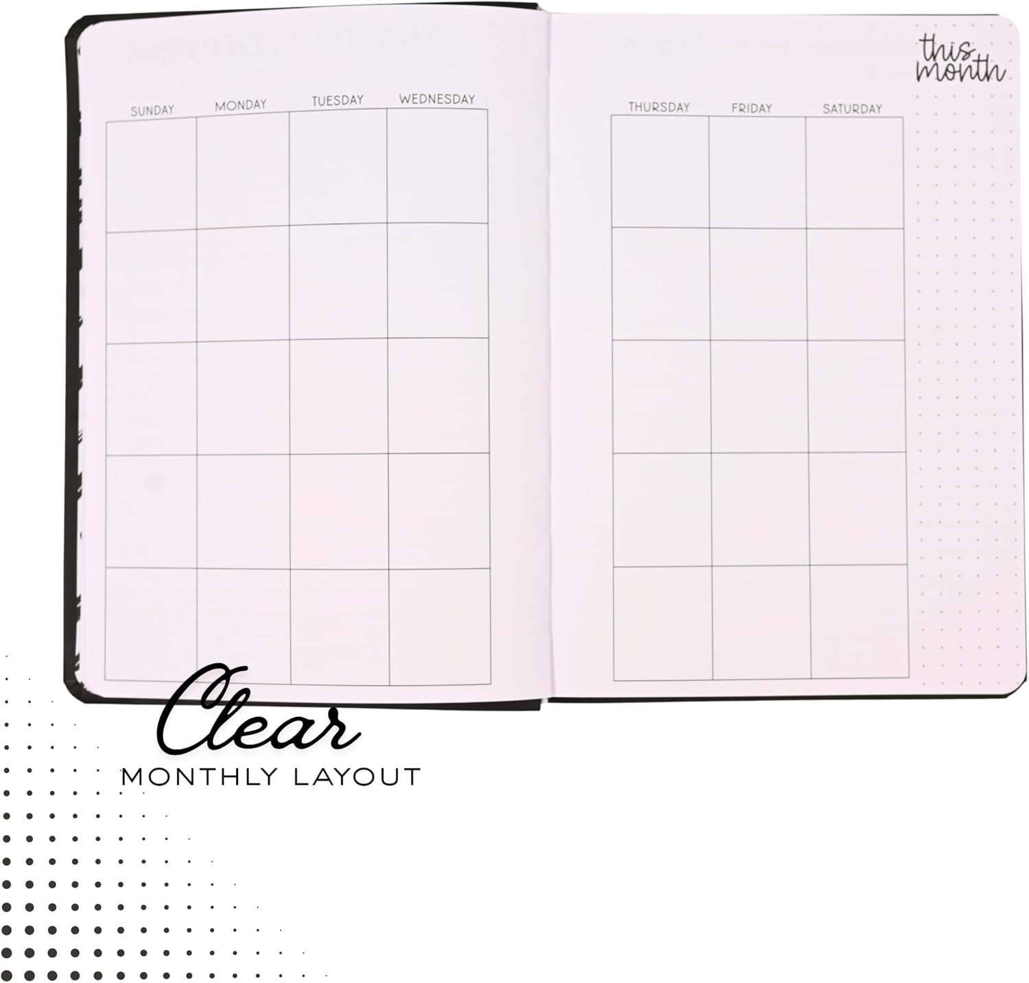 kellofaplan Work Planner, Undated, 12 Months, A5 Size, Pink Brown Tan, Professional Organizer, 90 lb Paper (Black)