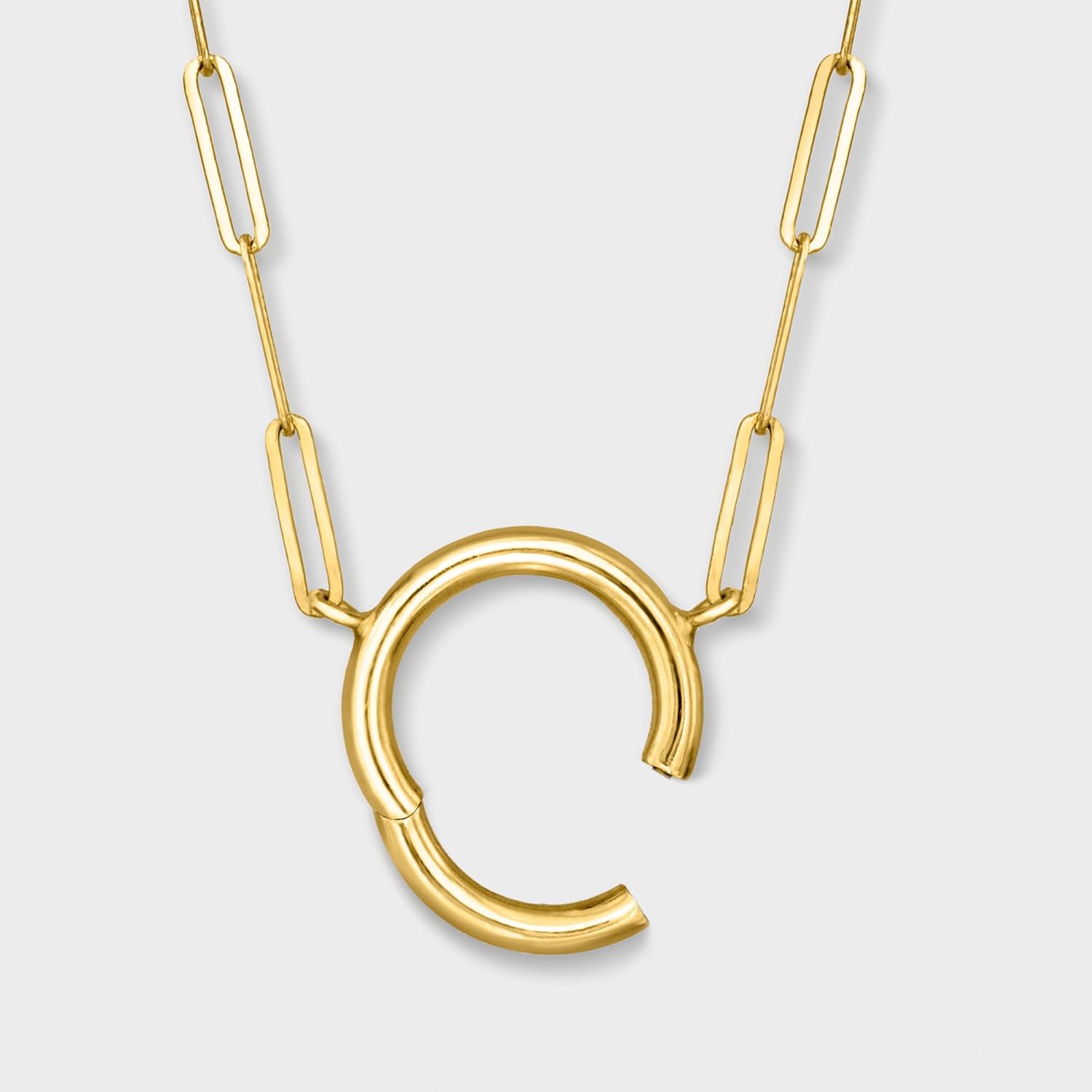 Pure Collection by Ross-Simons Italian 14kt Yellow Gold Charm-Compatible Paper Clip Link Necklace