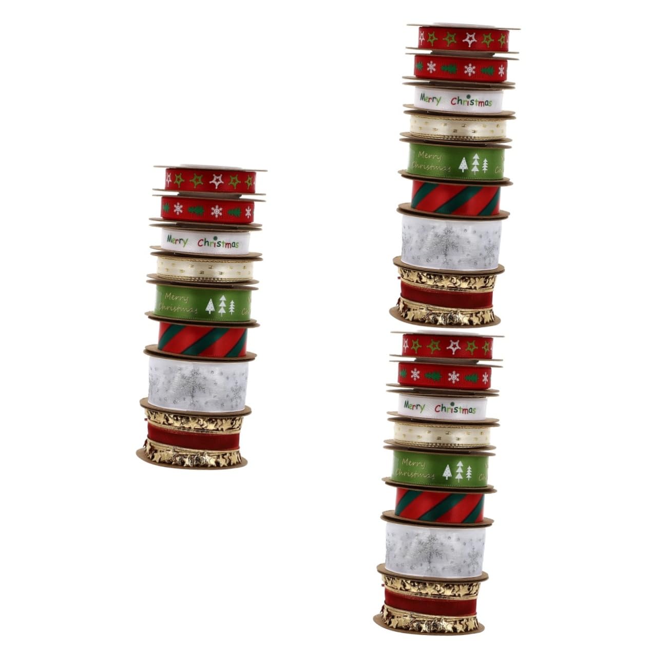 SEWACC 24stücke Teiliges Weihnachtsband-set Satin Und Organza Für Kreative Geschenkpäckchen Und Dekorationen Vielseitige Ribbons Verschiedenen Farben Für Festliche Anlässe Und