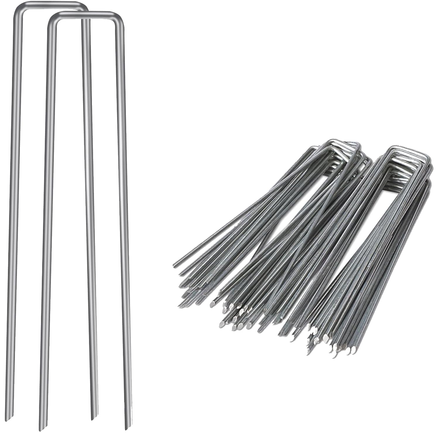 100 Pieces, 6-Inch Ground Garden Staples Stakes Pins, Lawn Landscape Staples Weed Fabric Staple, Heavy-Duty 11 Gauge Steel Sod Anchor Securing Pegs (B0CNC6FLM8) Amazon Price History, Amazon Price Tracker