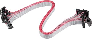 uxcell IDC 12 Pins Connector Flat Ribbon Cable Female Connector Length 30cm 2mm Pitch,5pcs