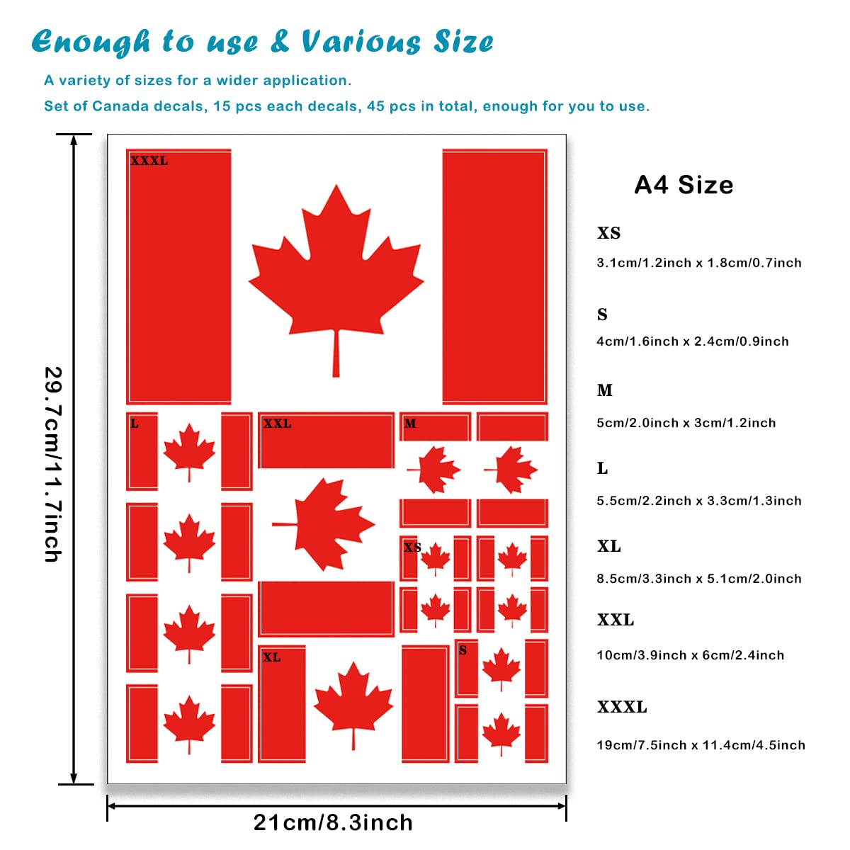 Canadian Canada Flag Vinyl Sticker – 10cm – Made In Canada