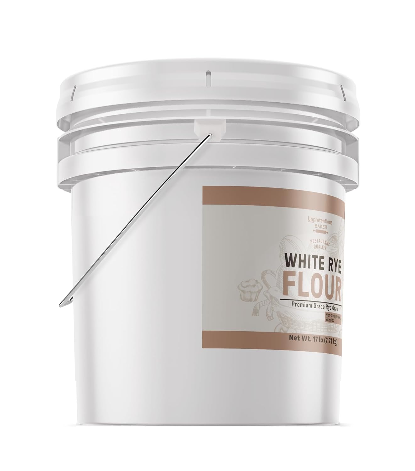 Unpretentious White Rye Flour, Non-GMO, Bread, Biscuits & Baked Goods (3.5 Gallon)