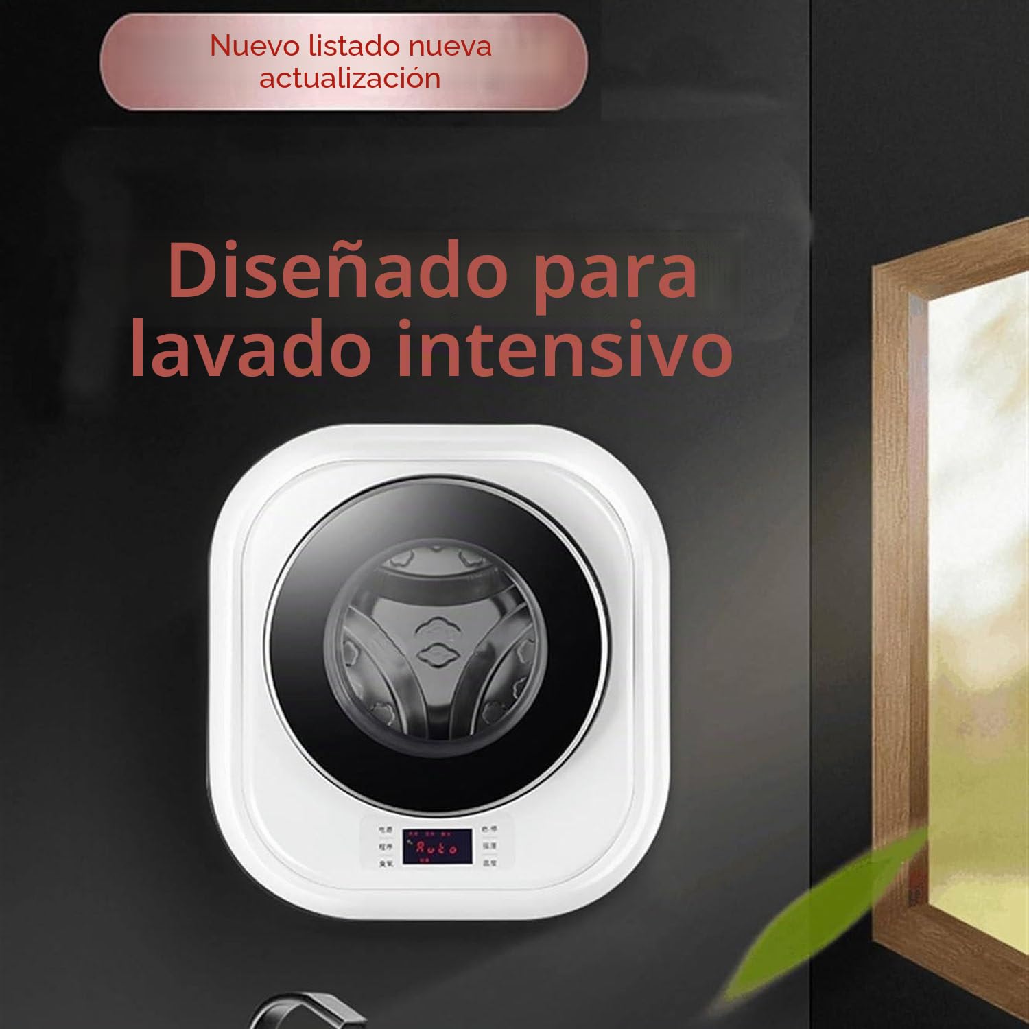 Lavadora Compacta,Lavadora Carga Frontal,Lavadora Carga Frontal con Capacidad De 3kg,Minilavadora Secadora Automática,Ahorra Espacio (Montada En La Pared)