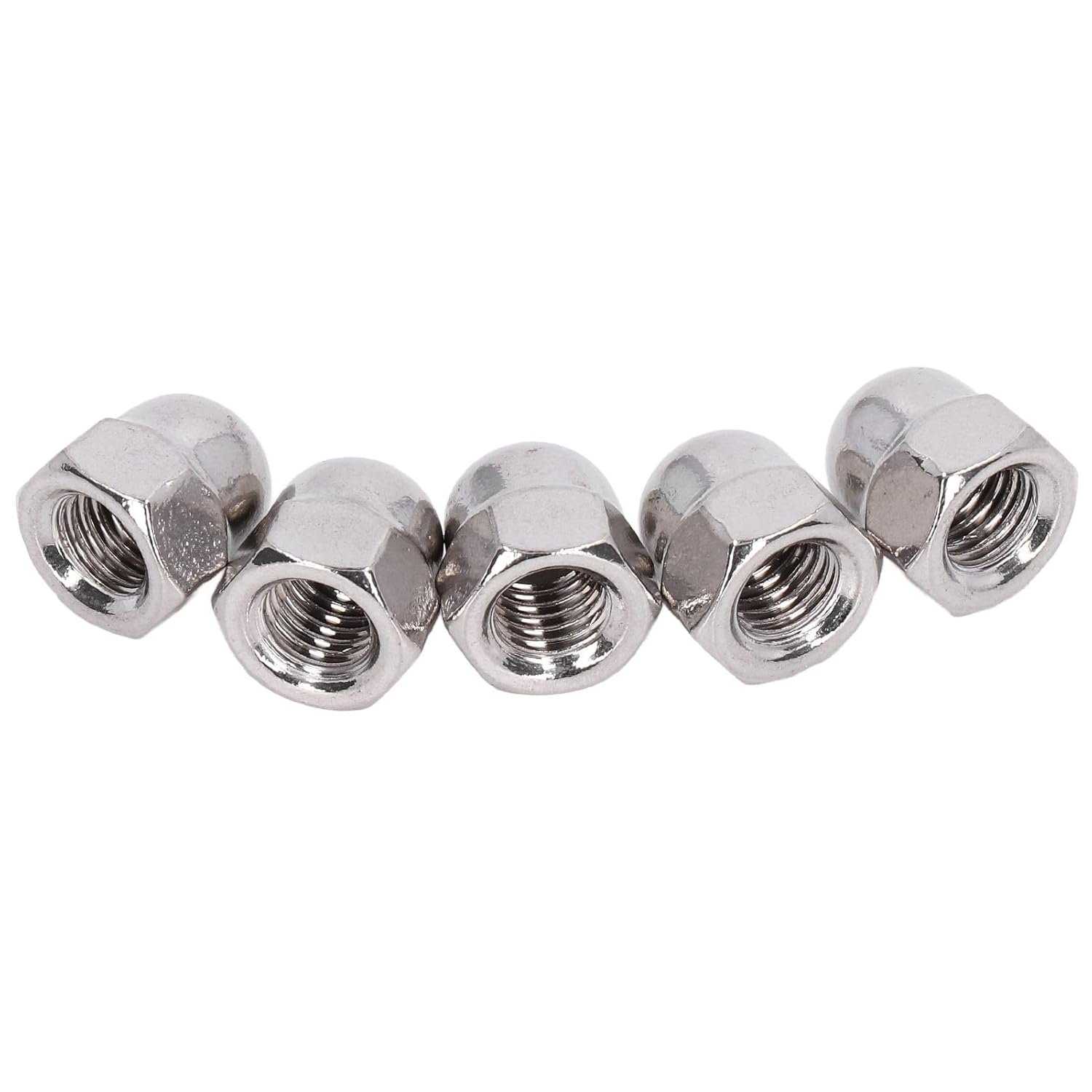 50Pcs Acorn Cap Nuts Stainless Steel Cap Nut Fastener Set Kit for Repair Maintenance Vehicle Machine Equipment ()