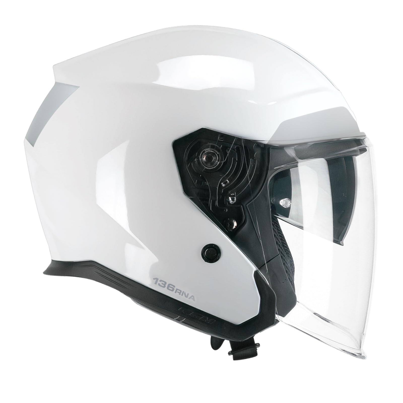 CGM Casco open face, 136F RNA FIBRA MONO Bianco, S