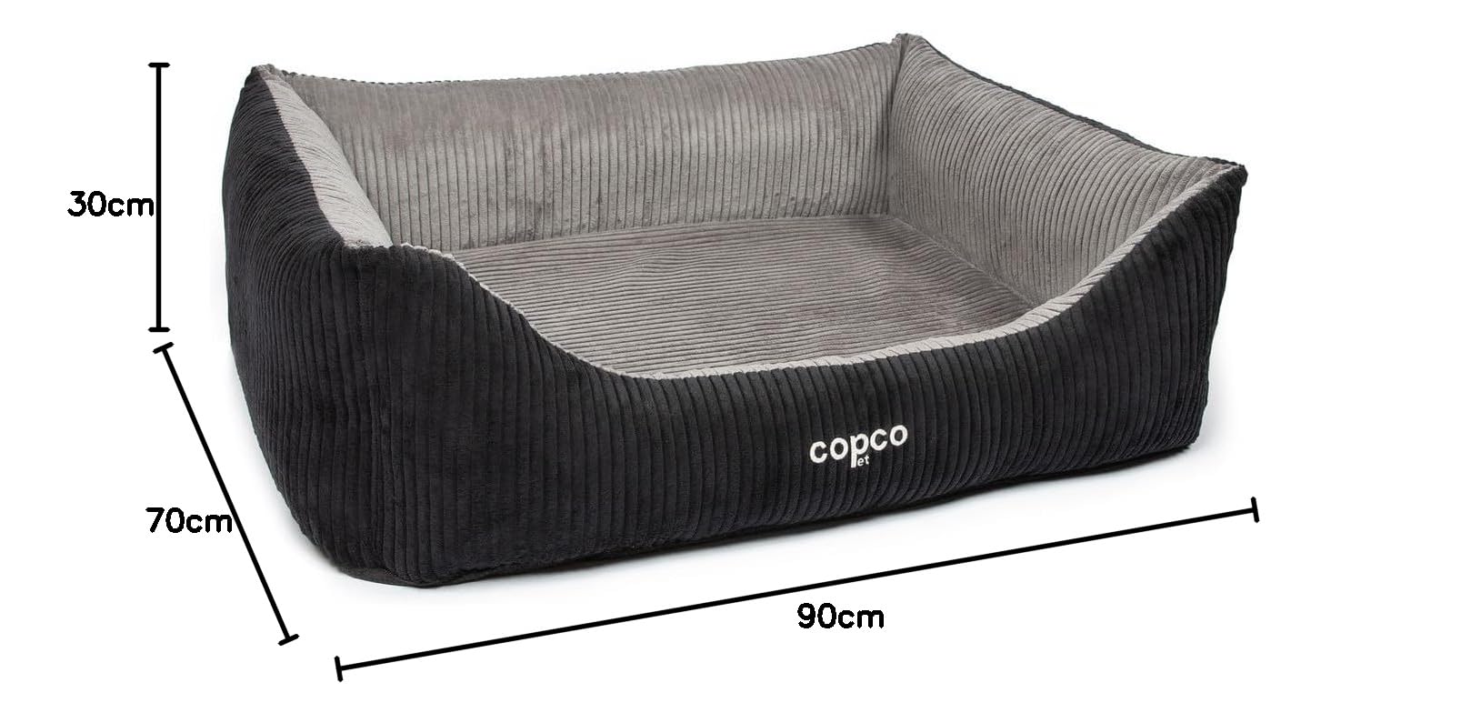Cama ortopédica para perros de pana lavable – Cojín para perros medianos – Cesta para perros con parte inferior antideslizante – Sofá para perros que protege las articulaciones – Cesta para perros XXL