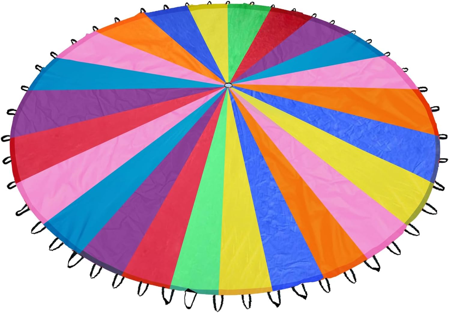 Rainbow Parachute for Kids, Play Parachute Toy with Handles, Parachute Game for Kids Cooperation Group Play and Outdoor Playground Activities