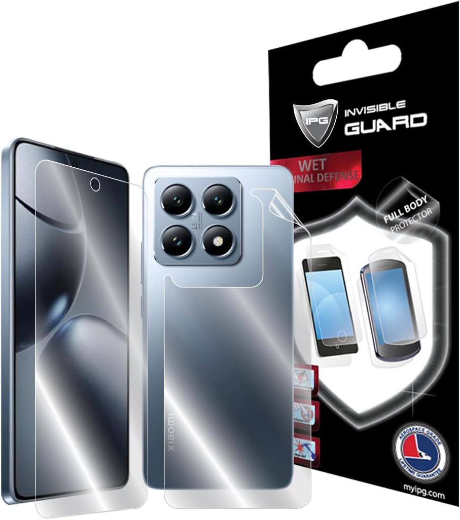 IPG Made for Xiaomi 14T Hydrogel Screen Back Protector Invisible Touch Screen Sensitive Ultra HD Clear Film Anti Scratch Skin Guard - Smooth/Self-Healing/Bubble -Free for 14Tfb