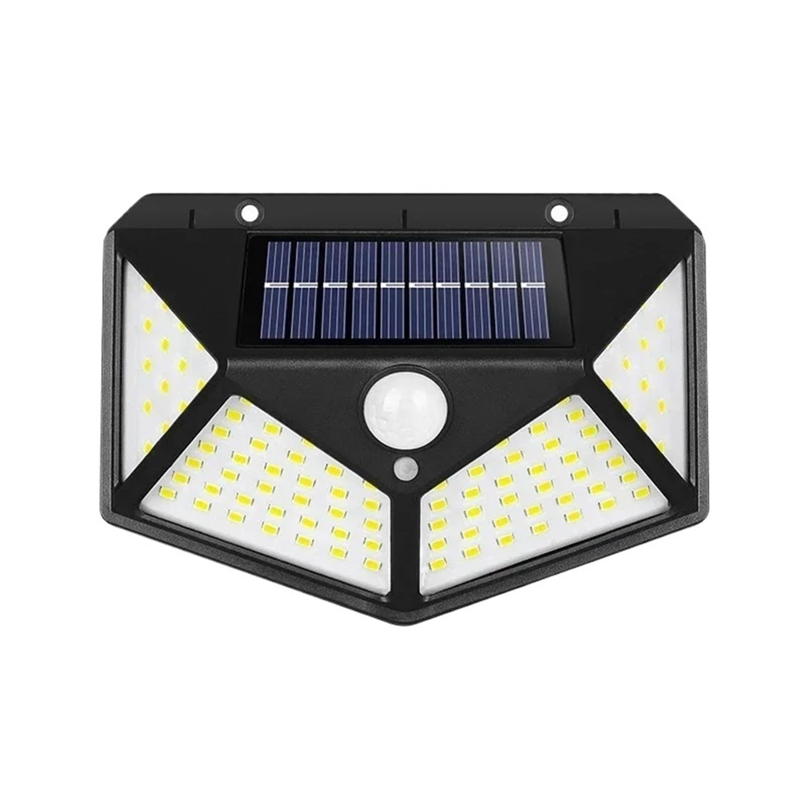100 solarnych lamp ściennych LED, 1/2/4 szt., zewnętrzna lampa solarna PIR, czujnik ruchu, zasilana energią słoneczną, światło słoneczne, światło uliczne do oświetlenia ogrodowego, 7 szt., 100 diod