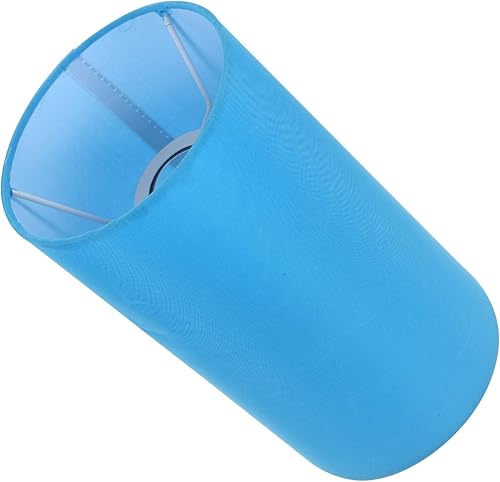 Miniatura 1 de DOITOOL Pantalla de lámpara de lino, pantalla de repuesto de tambor cilíndrico, pantalla con clip en la bombilla, cubierta de luz para candelabros