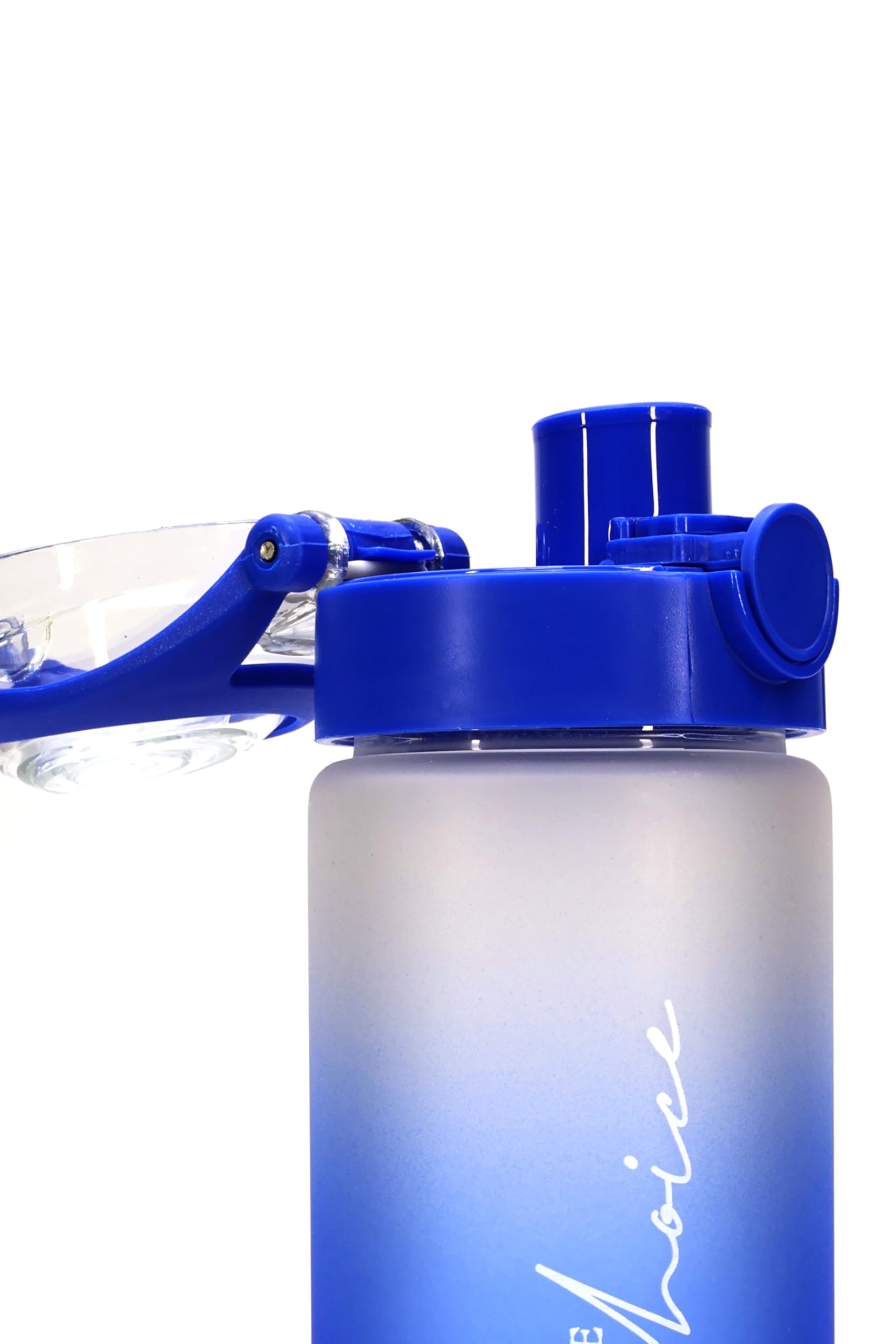 Su Matarası Tritan Geniş Ağız Su Şişesi Gradient Type Spor Matarası Suluğu BPAsız 630 mL Mavi 0111