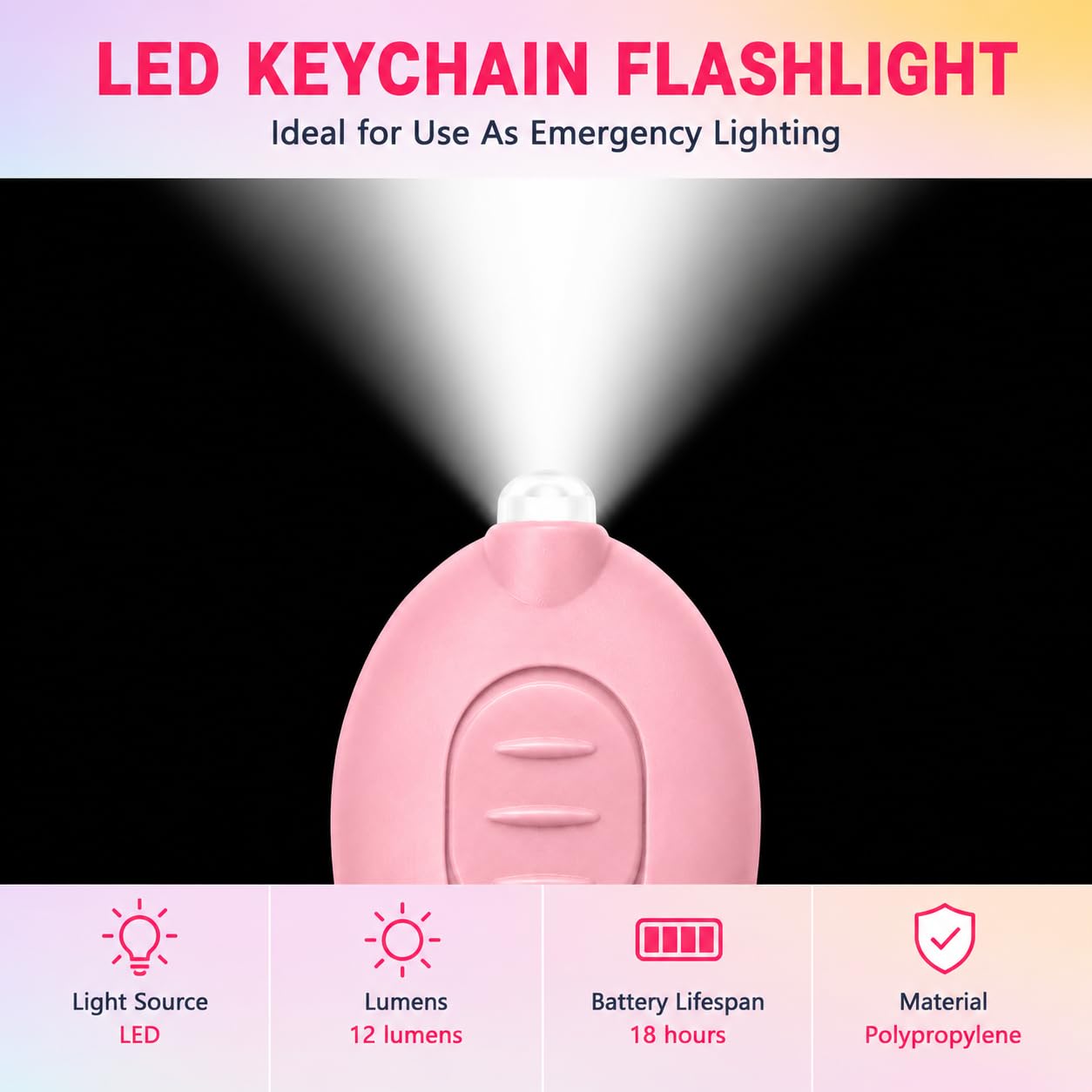 Mini porte-clés LED, petite lampe de poche d'urgence (105 pièces)