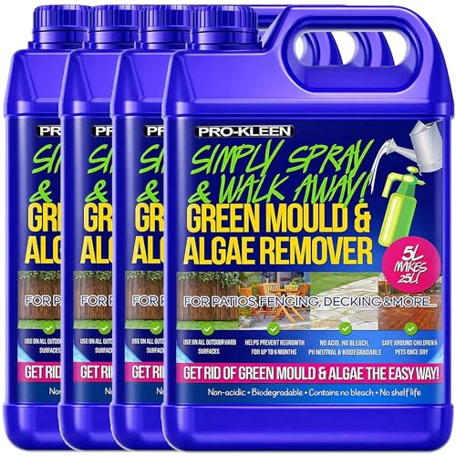 Pro-Kleen Simply Spray & Walk Away Concentrate Patio - Fencing - Decking - Green Mould and Algae Killer (20L Simply Spray)
