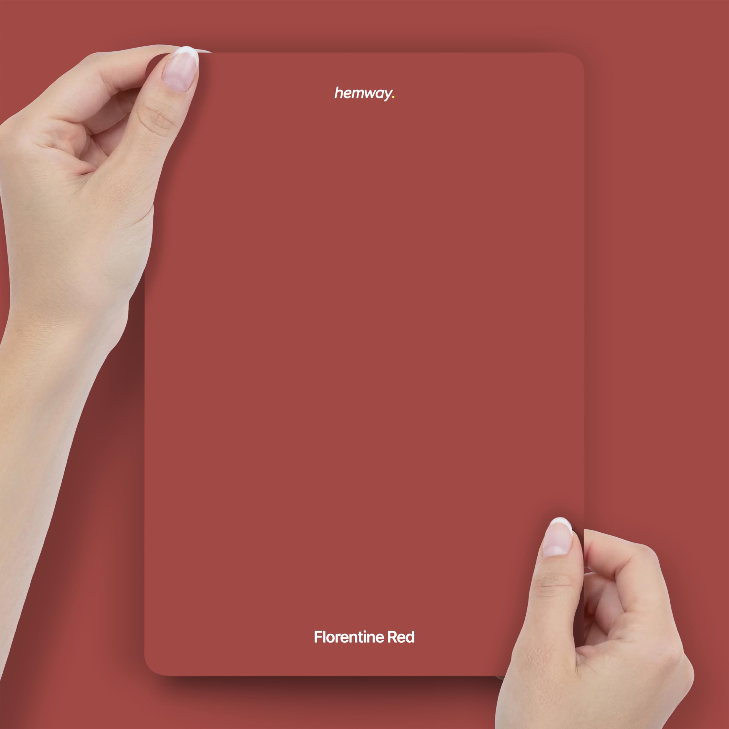 Hemway Florentine Red Peel & Stick Sample Chalk Paint | A5 Accurate Colour Swatch, Mess-Free Alternative to Paint Tester Pots, Easy To Use, Eco-friendly, for Interior Furniture & Walls