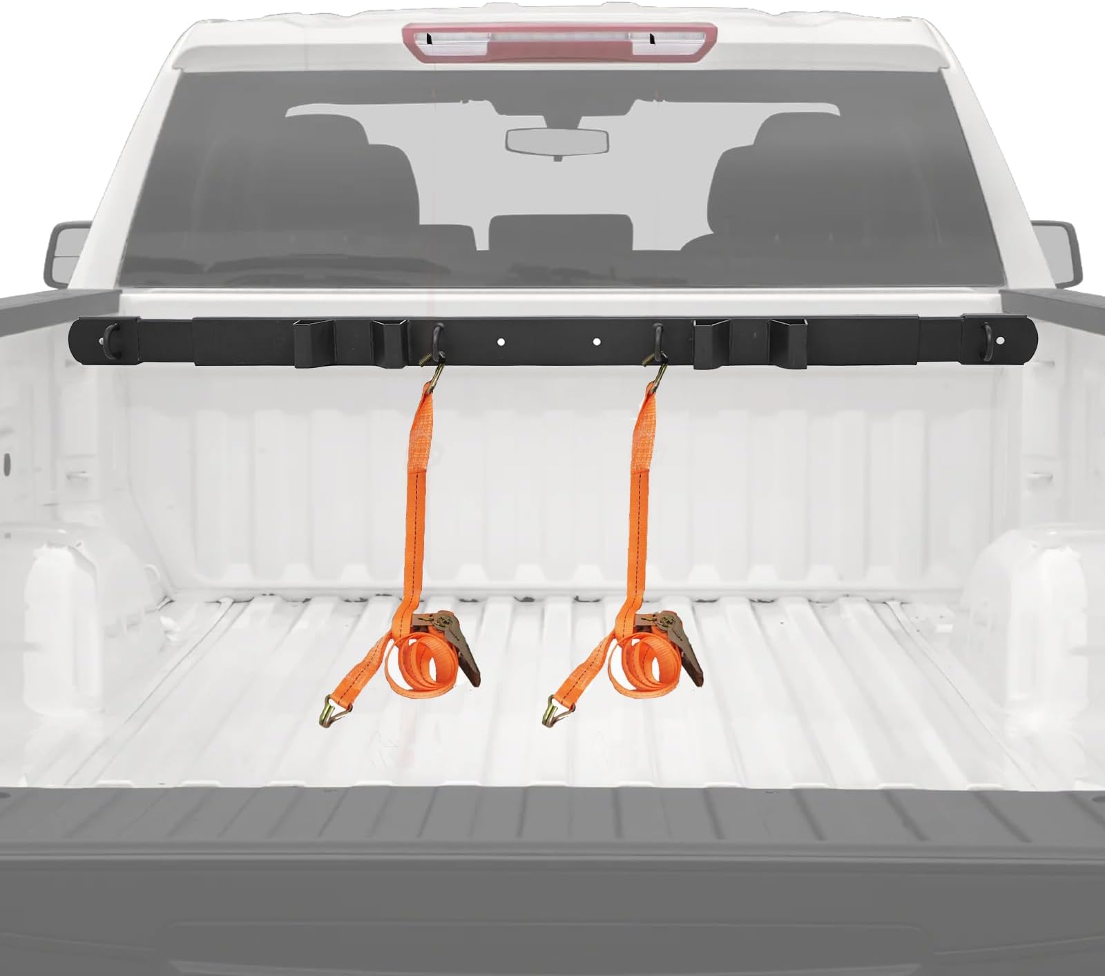 Adjustable Motorcycle Tie-Down Rack forFull Size Pickups,Adjustable Width from 54" to 86.7"，Suitable for 2 Motorcycles.