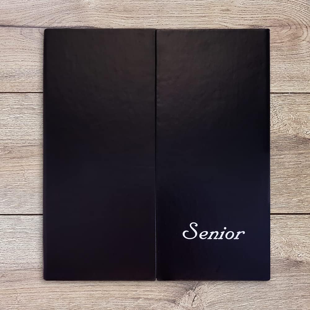 Senior Multi Picture Frame for 4x6 in High School, College or University Graduation Photographs. 8 Frame. Folding Booklet with Slide In Slots for 8 4x6 Inch Photographs