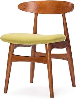 Silla de juego silla de comedor sillas de computadora sillones de madera sólida sillón silla de tela desmontable asiento tapizado ARC Respaldo de estudio para cocina, dormitorio 43x44x71.5cm -49151h7j
