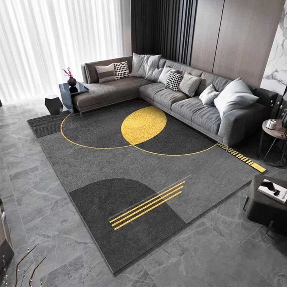 Tapis géométrique pour salon : la solution contre les sols froids