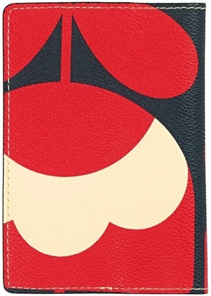 Orla Kiely Spring Bloom Vinyl Luggage Passport Cover Ruby BigaMart