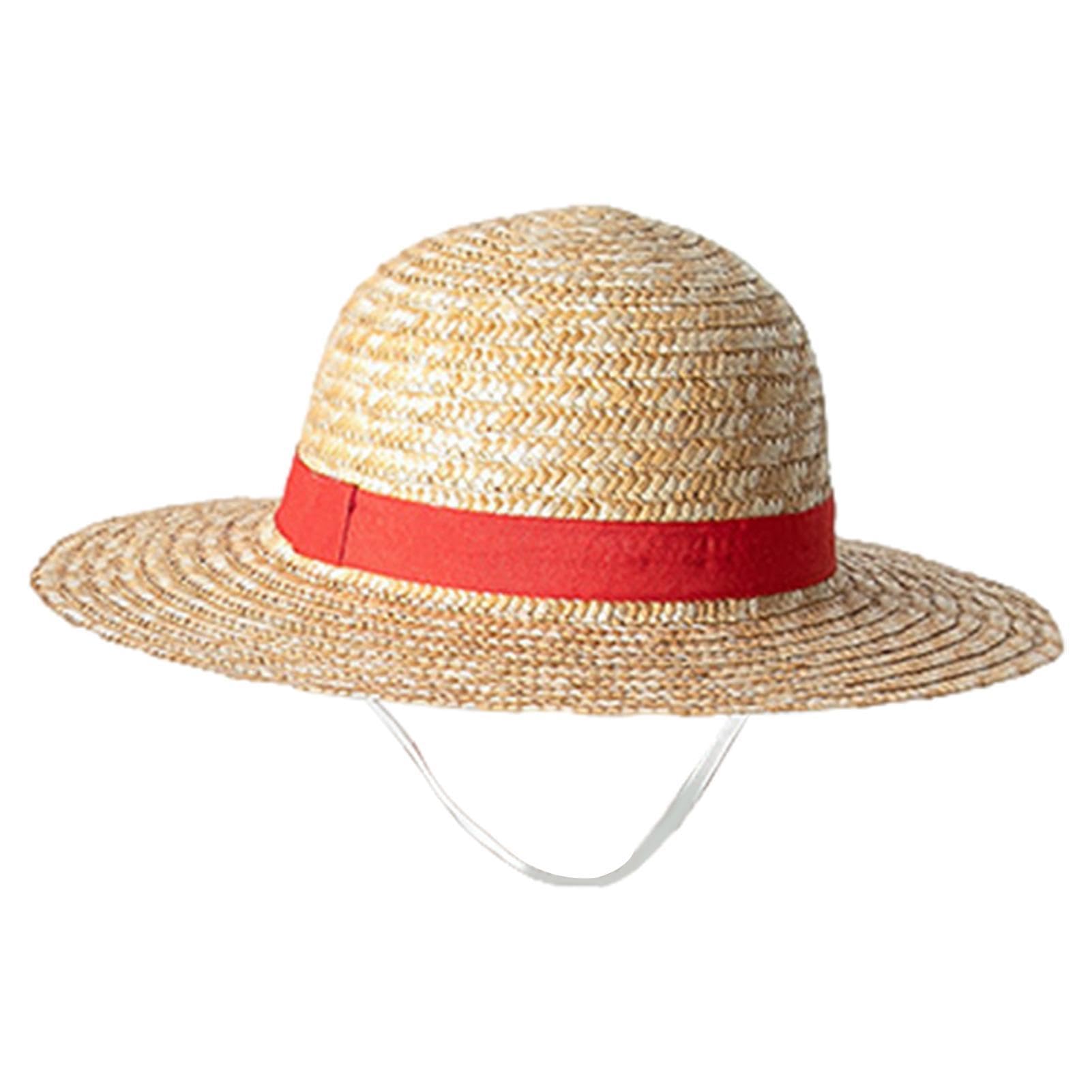 Luffy Sombreros de paja, sombrero de paja pirata, sombrero de disfraz Luffy, sombreros de anime de moda, accesorio de cosplay Luffy, colección Strawho, regalos perfectos para cumpleaños, temporada de